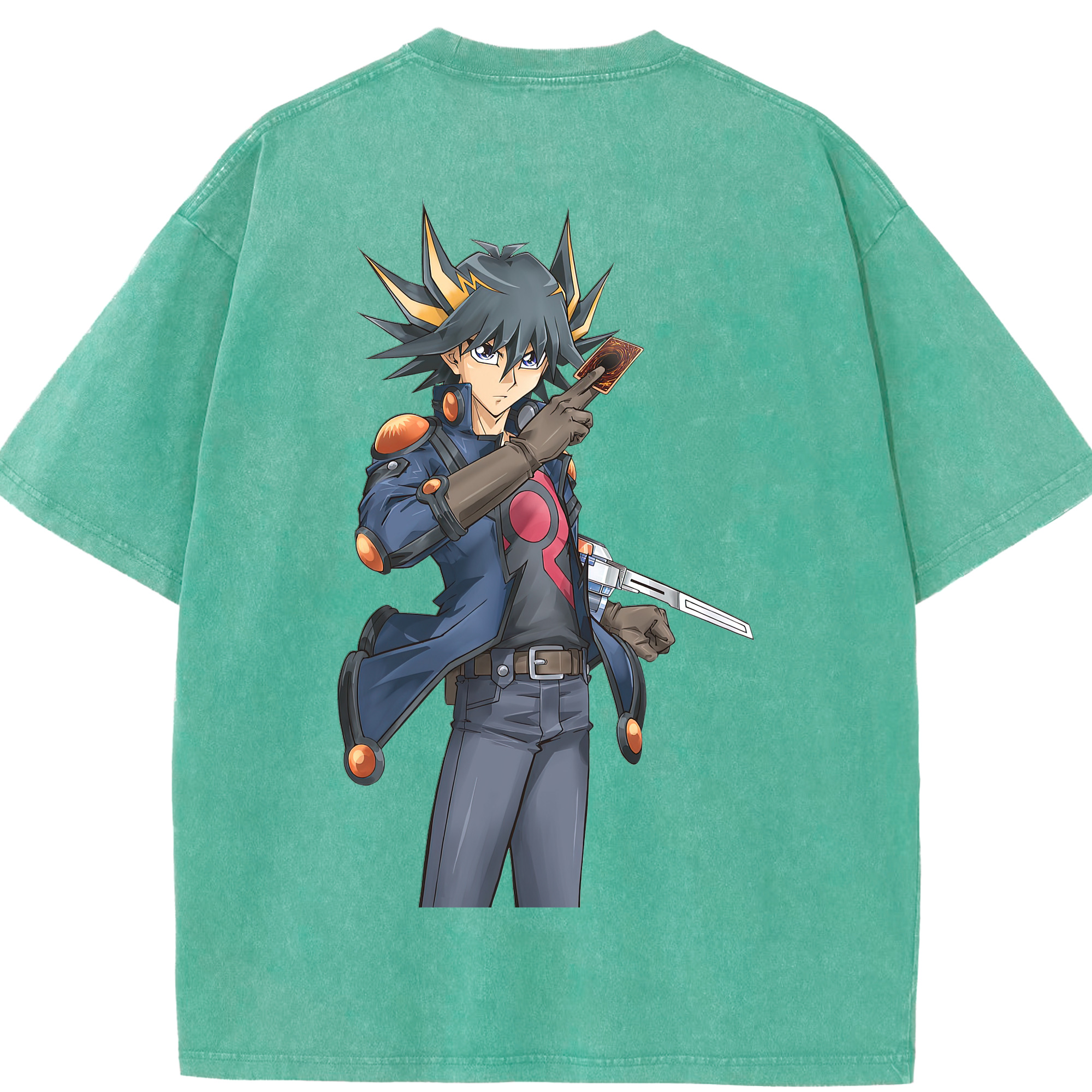 （画像用） 遊☆戯☆王 Yu-Gi-Oh! 綿100% ヴィンテージ風 半袖Tシャツ（背面プリント）